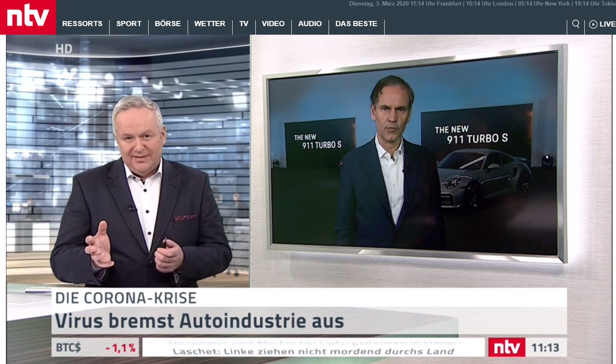 Live <a href="/ntvde/">ntv Nachrichten</a> 
CEO Oliver Blume spricht über die Abgesagte Messe in Genf und berichtet über Neuheiten bei #Porsche✨
n-tv.de/mediathek/live…