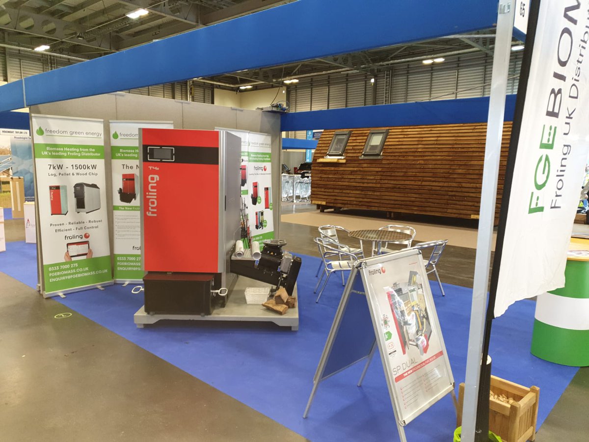 FreedomGreenNRG's tweet photo. All ready for day 1 of Energy and Rural Business Show #Energyruralbiz.  Come and see us on Stand 65. #froeling https://t.co/C9b4Ko4QAJ https://t.co/ky8xI8fQ7K