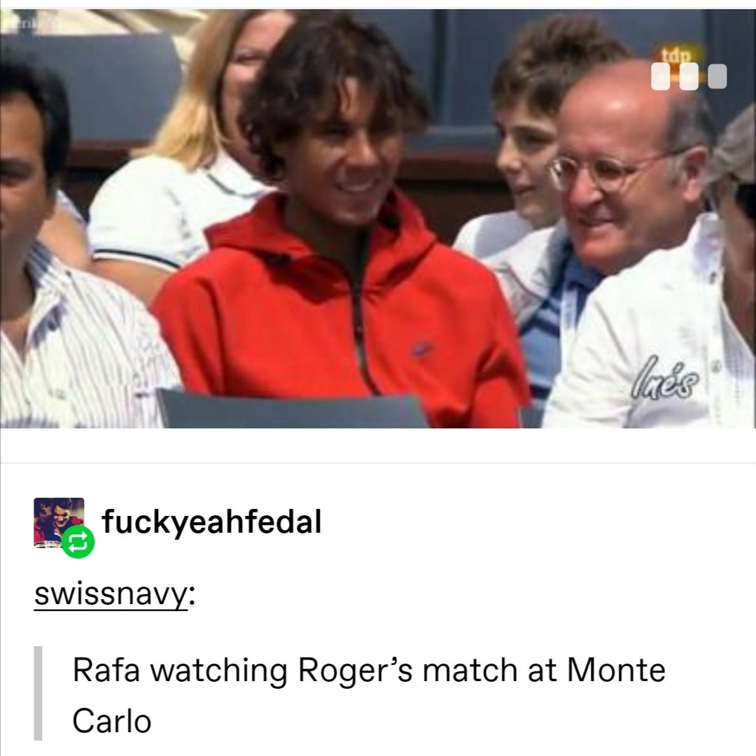 Rafa watcging Roger 