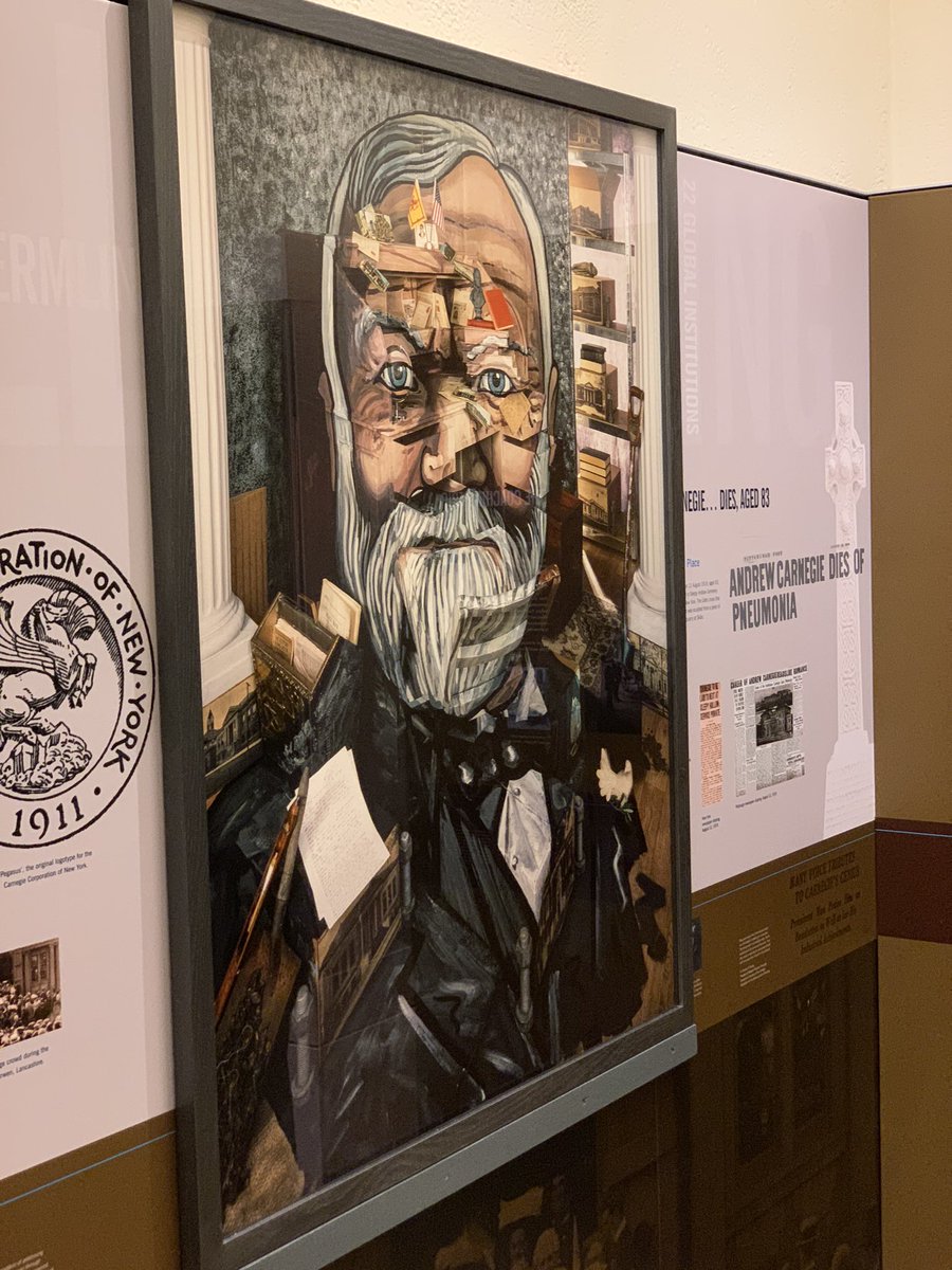 SarahPDavidson's tweet photo. Exciting to be at the unveiling of the new @CalumColvin portrait of Andrew Carnegie this morning. Kudos to the @carnegiemuseum and #Carnegie #Dunfermline Trust for a bold commission. https://t.co/gsV0pVZWSs