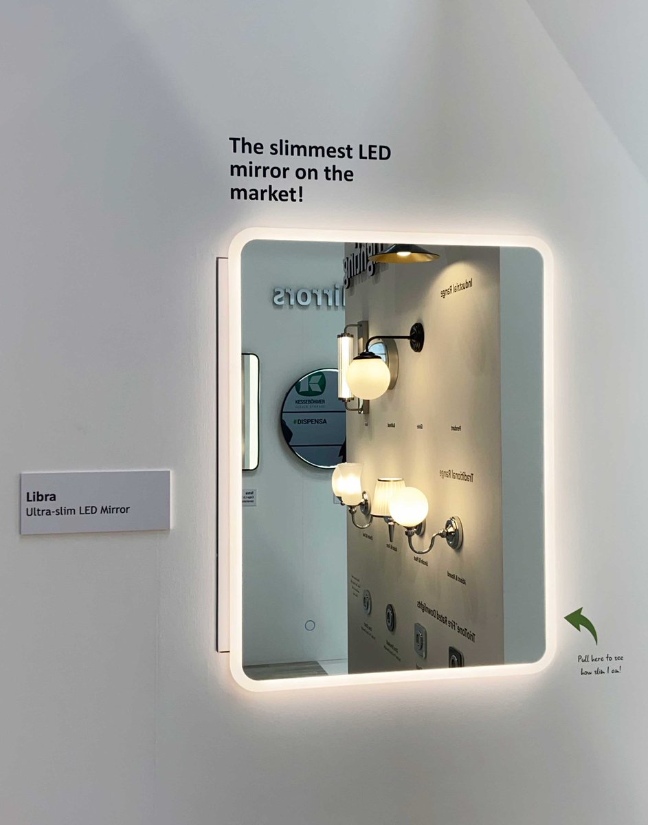 We’re showcasing our new family of contemporary LED illuminated #mirrors with a wealth of features, finishes, shapes and sizes at <a href="/kbb_birmingham/">kbb Birmingham</a>, including the THE SLIMMEST LED mirror on the market!

Visit us on stand K95 to see the mirrors for yourself #kbb2020 #bathroommirror