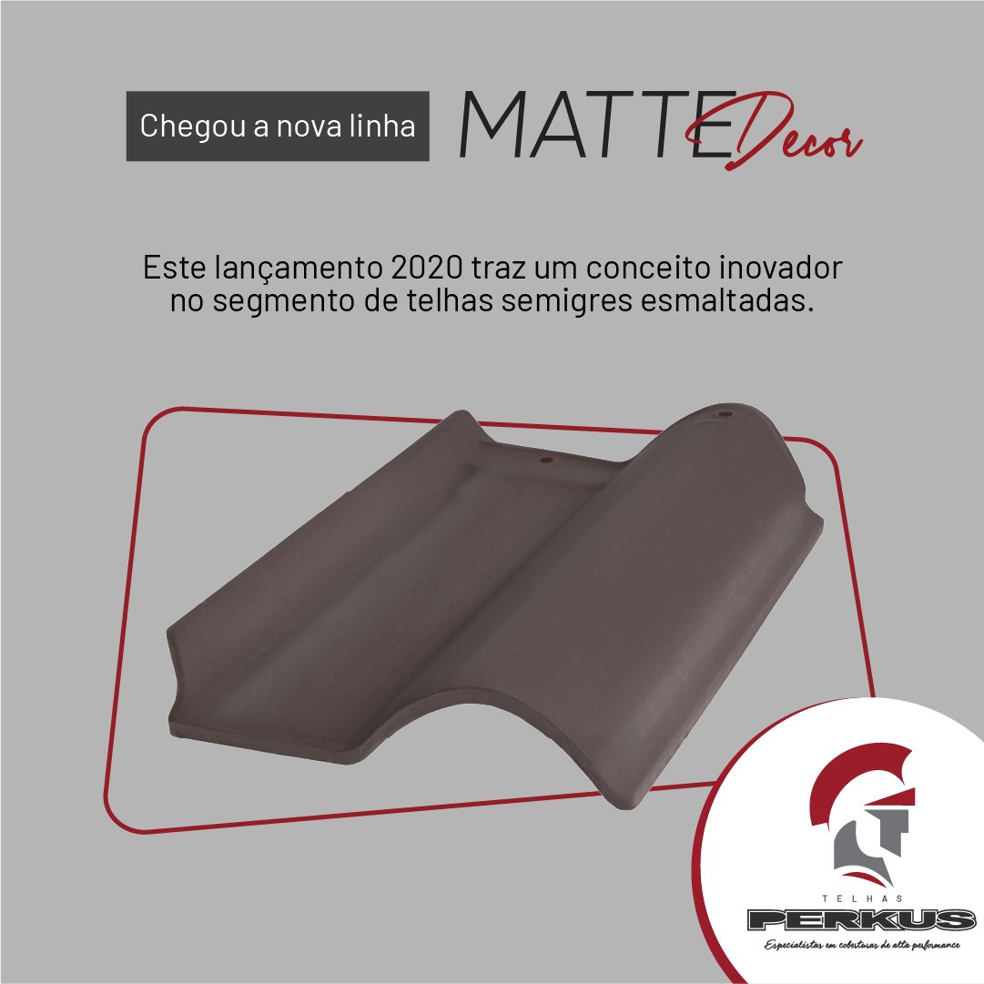TelhasPerkus's tweet photo. Conheça a nova linha de Telhas Matte Decor.
Telhas com acabamento de alto desempenho matte, peças mais robustas e resistentes do que as telhas convencionais. 😍
#TelhasPerkus #Telhas #Cores #Cobertura #Projeto #Construcao #Obra #MatteDecor #AltoDesempenho #Robusta #Resistentes https://t.co/39Q1fJVpDa