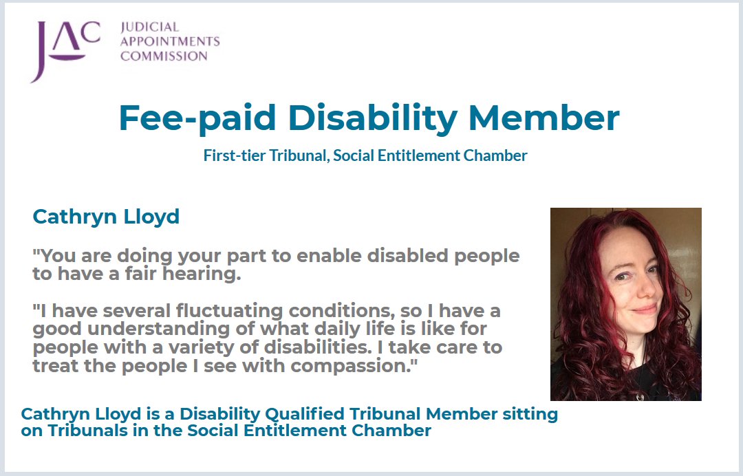 We’re looking for 80 people who either have a disability, or work with those with disabilities in a professional, voluntary or carer capacity. You'll sit as a fee-paid Tribunal Disability Member & help Tribunal panels make important decisions. Read more: bit.ly/DisabilityMemb…