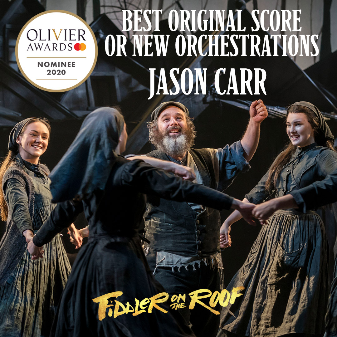 FiddlerWestEnd's tweet photo. Congratulations to #JasonCarr on his @OlivierAwards Nomination for Best Original Score or New Orchestrations.
#FiddlerontheRoof #OlivierAwards #WelcometoAnatevka https://t.co/9qusL2toBG