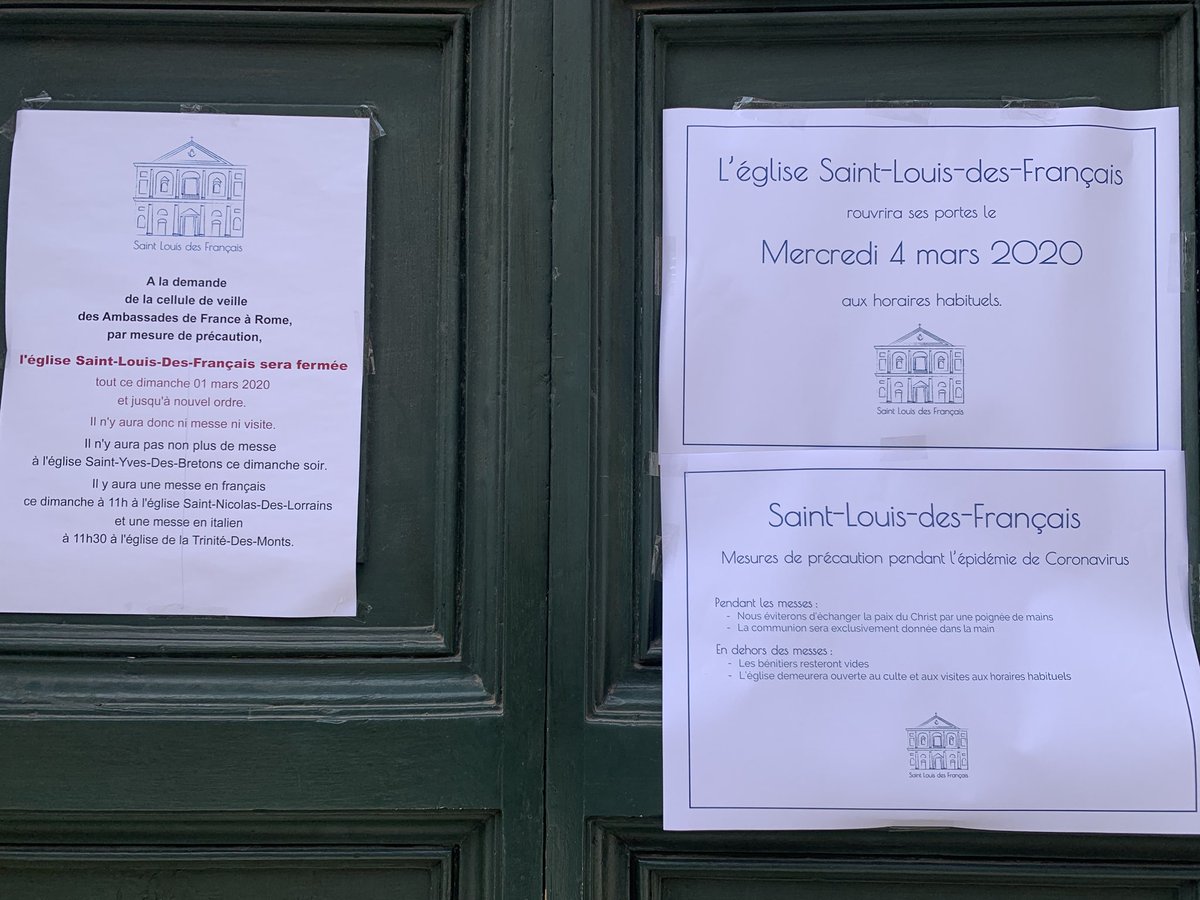 Seule l’ambassade de France ferme ses monuments à Rome et a l’outrecuidance de l’afficher juste en français ! Ne rien changer pour que tout change...
