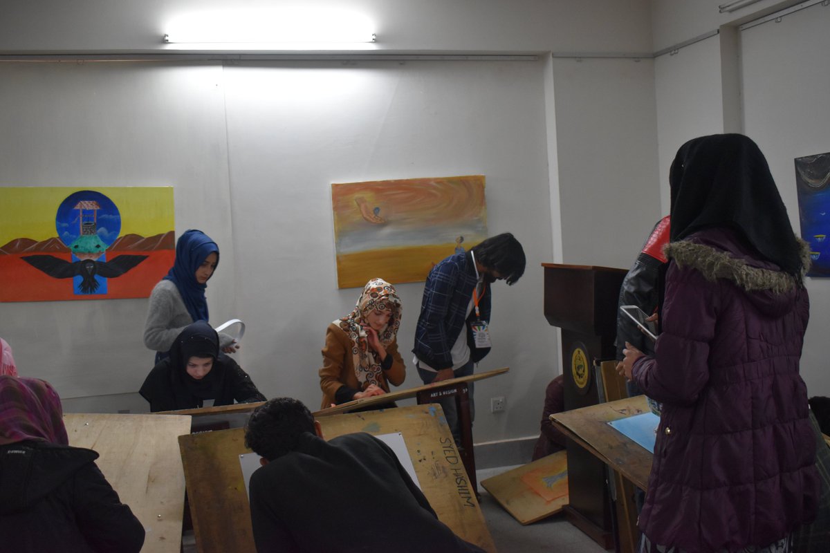 TFTolerance's tweet photo. We want to appreciate our ambassadors from Hazara University, Mansehra, who are tirelessly engaging students by arranging arts competition in their campus and inculcate the true meanings of tolerance, peace, and harmony.

#Strengthening_Student_Bodies
#TFTolerance
#TeamMansehra https://t.co/lGNg24fdH6