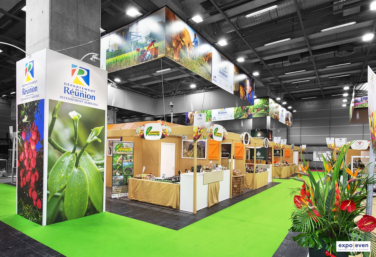 expoeven's tweet photo. Encore une belle année au côté de la Chambre d'Agriculture de la Réunion pour la réalisation de leur stand de 600m² sur le Salon International de l'Agriculture 2020.
@Salondelagri #Réunion #stand #Expo2020 #Paris #SIA2020 https://t.co/dhqMxKEXDV