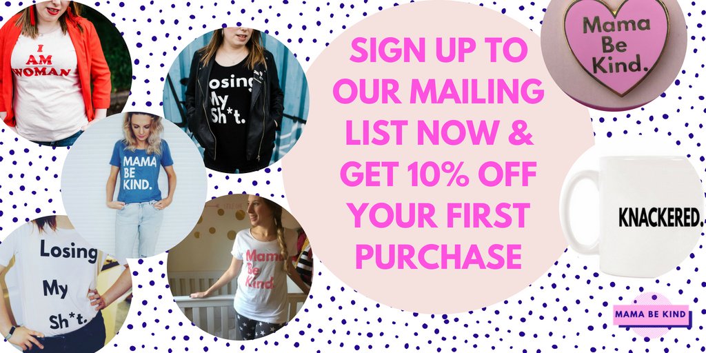 mamabekind's tweet photo. Would you like to get 10% OFF our Tees &amp; Accessories and do good, with 10% of sales to PND charities? Sign up to our mailing list https://t.co/QP9F2wJ57n https://t.co/1AbkiriH2l