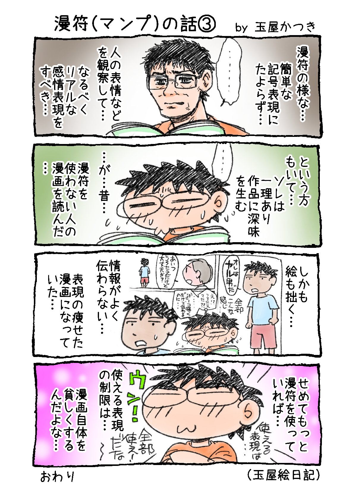 玉屋かつき 5 5ティア140 O08a 漫画表現の古い新しいについて話題なので 前に書いた 漫符 に関する漫画を再録 漫画表現 漫符 T Co Oqce4svnba Twitter