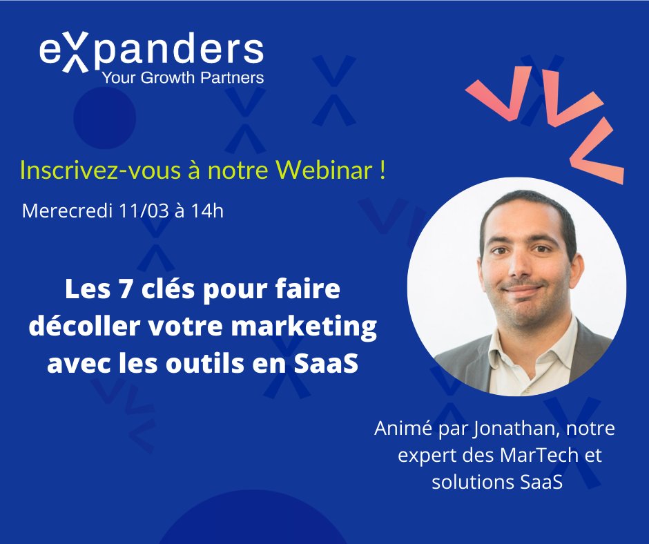 HelloExpanders's tweet photo. #CRM , #marketingautomation , #Ratingreview... ça vous parle? Assistez au #webinar animé par notre expert des Solutions #SaaS afin de découvrir les best practices du #DigitalMarketing pour votre #startup ou #PME !
RDV: 11/03 à 14h!
Inscrivez-vous vite : https://t.co/fG1qOzEInj https://t.co/sbWlpH7NAp