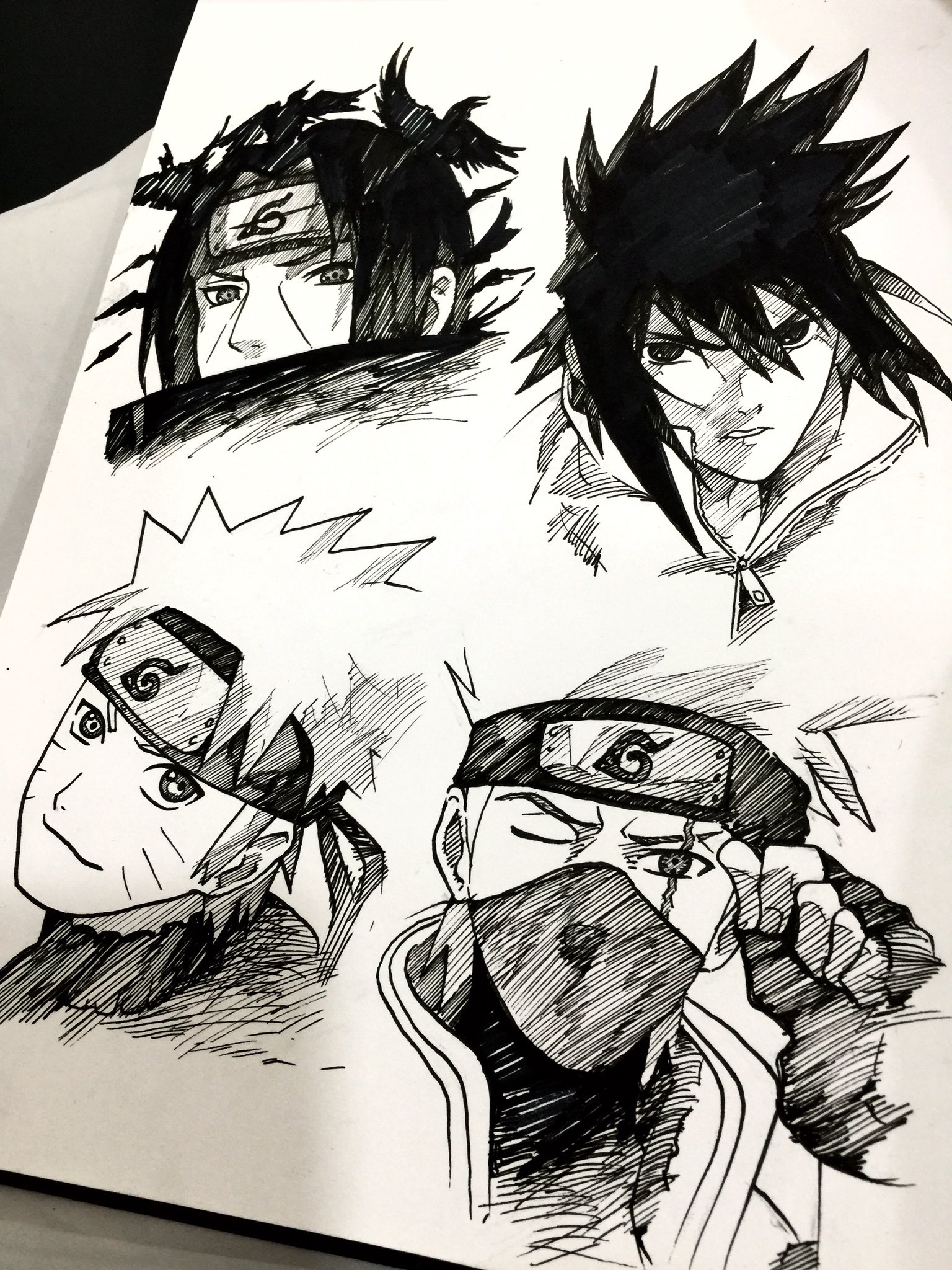 Pencil Drawing, Naruto Sketch Art, naruto, sketch art, art work