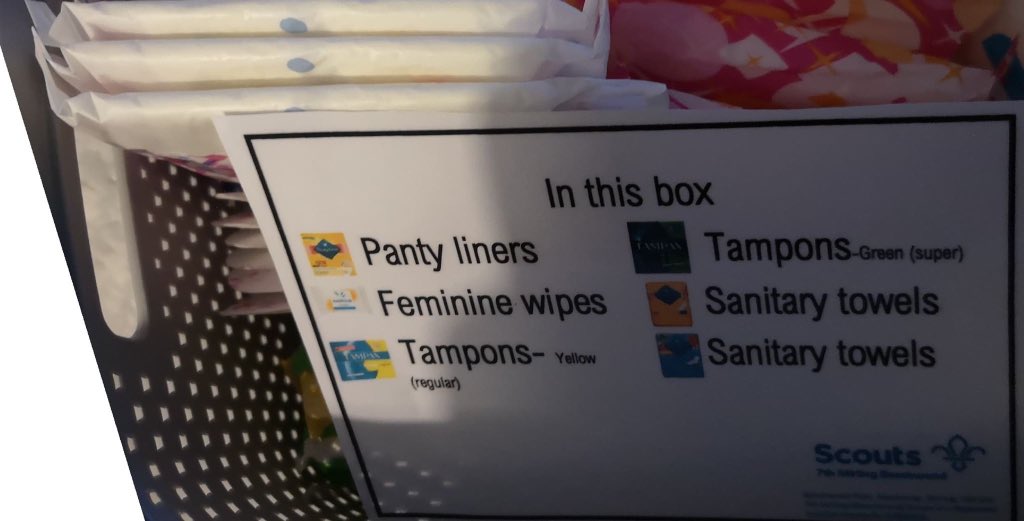 7thbeechwood's tweet photo. Let’s #talkperiods. #BeechwoodScoutHall now offers free period products in the bathrooms! @ScoutsScotland @FRscouts @7thbeechwood @UKScouting #SandTScouts
Help end #periodstigma #periodpoverty https://t.co/DeWxL13Xsp