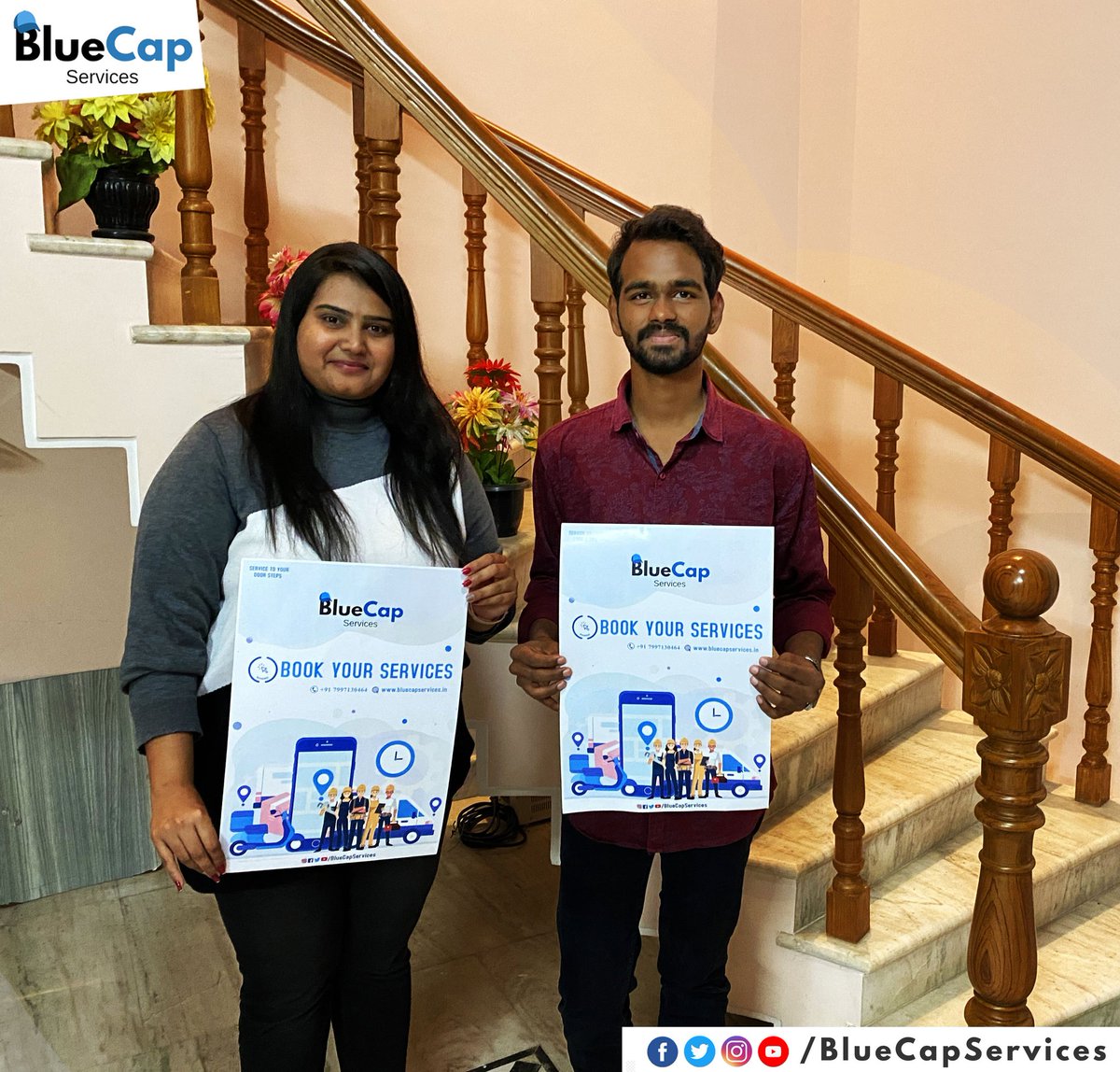 BluecapServices's tweet photo. BlueCap Services announces the official poster launch by A Krishna Sowjanya.
@BluecapServices

#start #booking #service #launching #bluecap_services #services #homeservices #onlineservices #vijayawada #guntur https://t.co/up60GBtMil