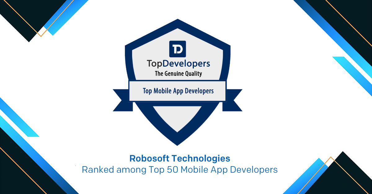 Robosoft's tweet photo. Humbled to be recognized for our work in #MobileAppDevelopment. Thanks to our clients for their trust. The aim for 2020 is to continue scaling our efforts to simplify lives with the best technologies & platforms. https://t.co/zAui7ThEqY #emotionengineering #digitalexperiences https://t.co/V7Kmt70BgQ
