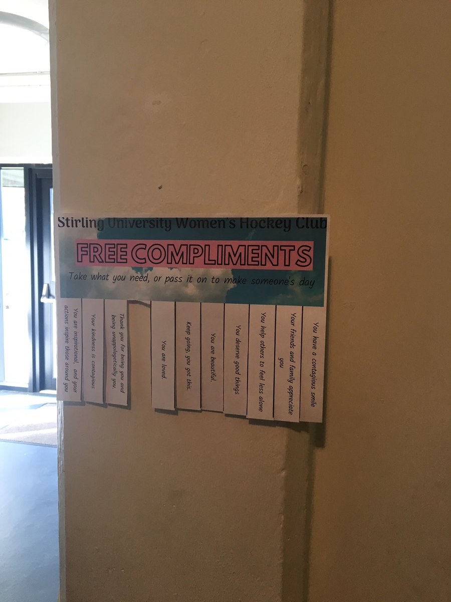 Try and get your free compliment today from <a href="/StirlingUWHC/">SUWHC</a> 💚 GT