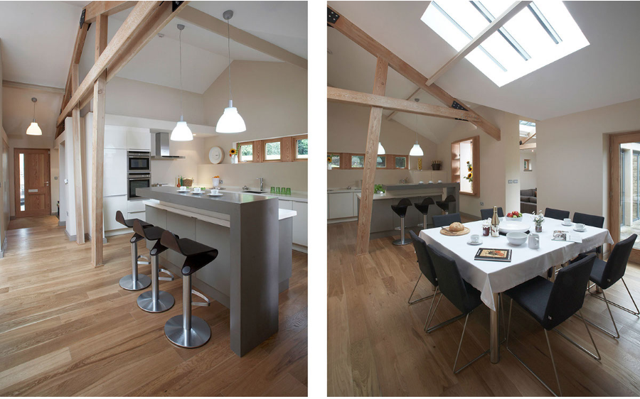 Good levels of natural lighting make a huge difference to the look and feel of a kitchen. Even a modest single storey extension offers the opportunity to introduce glazing in the roof in the form of a lantern, ridge lights or simple roof lights.