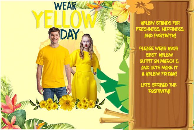 MDC100DAC's tweet photo. Lets spread freshness, happiness and positivity on friday! Happy yellow day! https://t.co/lS16iVcqEn