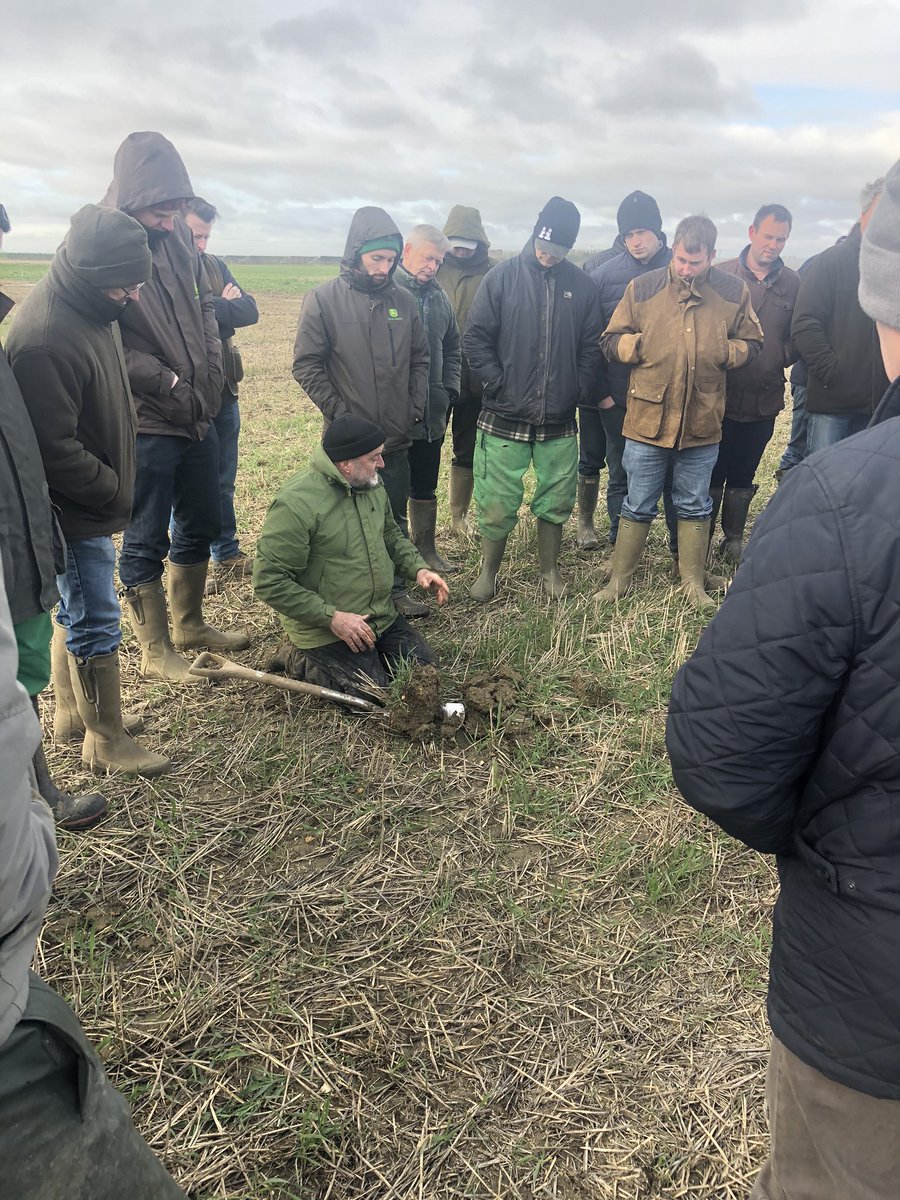 svanheyzen's tweet photo. Fresh morning at Stow Longa looking at establishing crops this spring @AgriiUK #SoilHealth #farming #letsdothisright https://t.co/dXMcC9j4AL