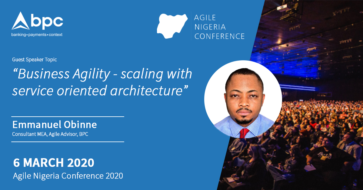 BPC_SmartVista's tweet photo. How Service-Oriented Architecture #SOA can bring value to your business? #Agile evangelist Emmanuel Obinne will share best practices during the #AgileNigeriaConference on 06.03 in #Lagos #Nigeria 
Connect with Emmanuel to meet on site.
#agile #fintech #theagileadvisor https://t.co/3pZgMNZR4R