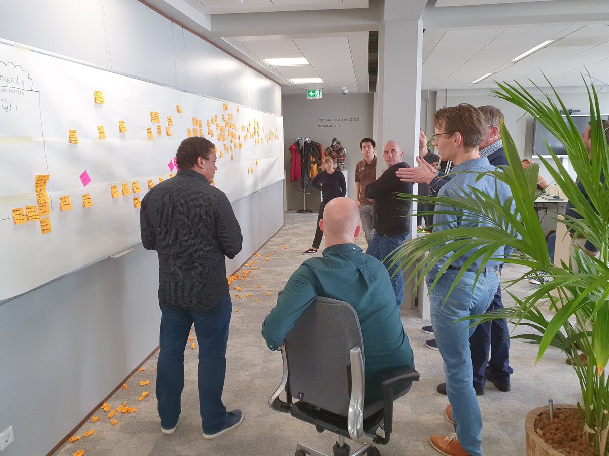 IvoHuizinga's tweet photo. Nice! Leuke sessie met #eventstorming om nieuwe klantplatform #mijnibis in kaart te brengen. #domaindriven #ddd #softwaredevelopment @IbisSoftware https://t.co/YTYZRES5aJ