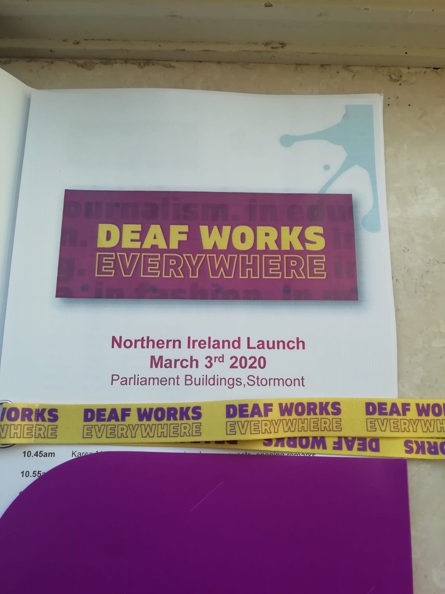 Delighted to be attending the @NDCS_NIreland launch of #DeafWorksEverywhere 
@PMeenanDBNI @DeafblindUK