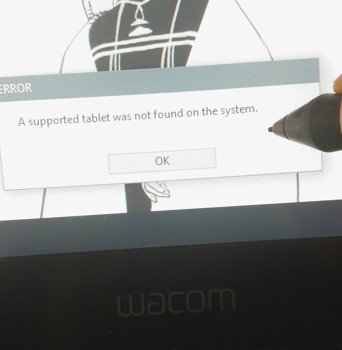 error a supported tablet was not found on your system