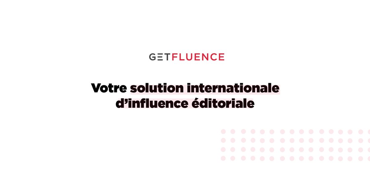 MGetfluence's tweet image. Influence Éditoriale : getfluence assoit sa position de leader ! dlvr.it/RR8FCW