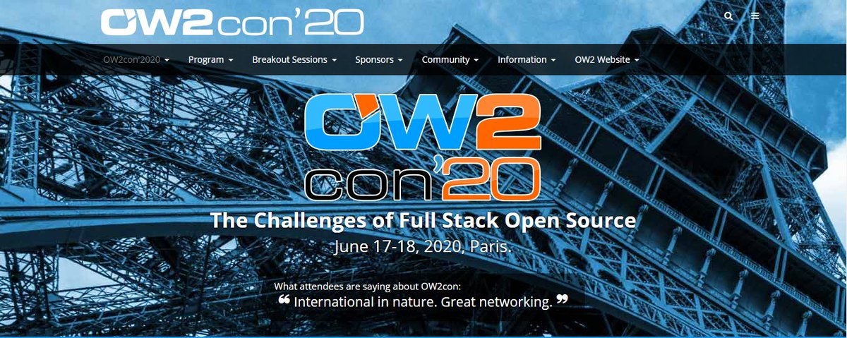 Climbing the Eiffel Tower is a challenge? Indeed. But there are others, not smaller, The Challenges of Full Stack Open Source, within OW2con'20. Come to Paris and face them! Cheer the Morphemic which applies to be presented! 🙂
ow2con.org/view/2020/

@OW2 #opensource #fullstack