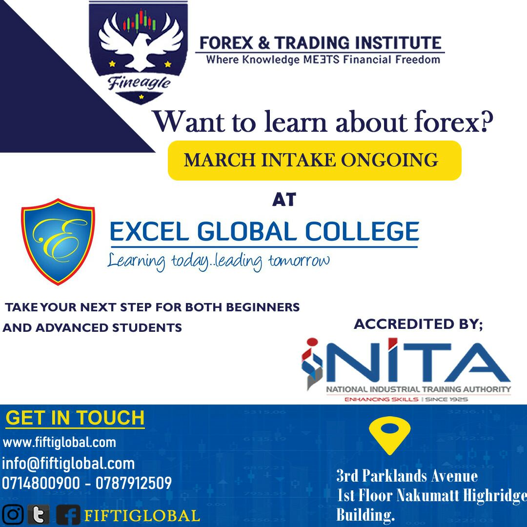 FIFTIGLOBAL's tweet photo. Join our ongoing March intake and learn how to analyse the financial markets from our team of local and international professionals with over 29 years #trading experience. 

#FiftiGlobal is the ONLY NITA accredited trading institute in Kenya #Forex #Fx #ForexTrading #ForexTrader https://t.co/8xi7uGh4ph