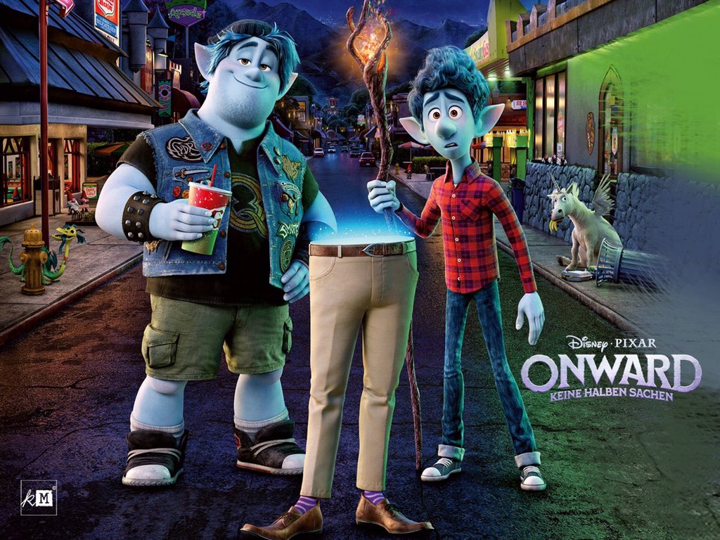 kulturmaterial's tweet photo. 🍀 https://t.co/iqz4BKycVt
#Onward im #Kino
Regie: Dan Scanlon, mit Ian Lightfoot, Barley Lightfoot, Laurel &amp; Wilden Lightfoot, Corey (Mantikor), Officer Colt Branco (Zentaur), Officer Specter (Zyklop), Officer Gore (Satyr), Grecklin (Echse), Blazey (Drache).
#Disney #Pixar https://t.co/EePnqW0CGd