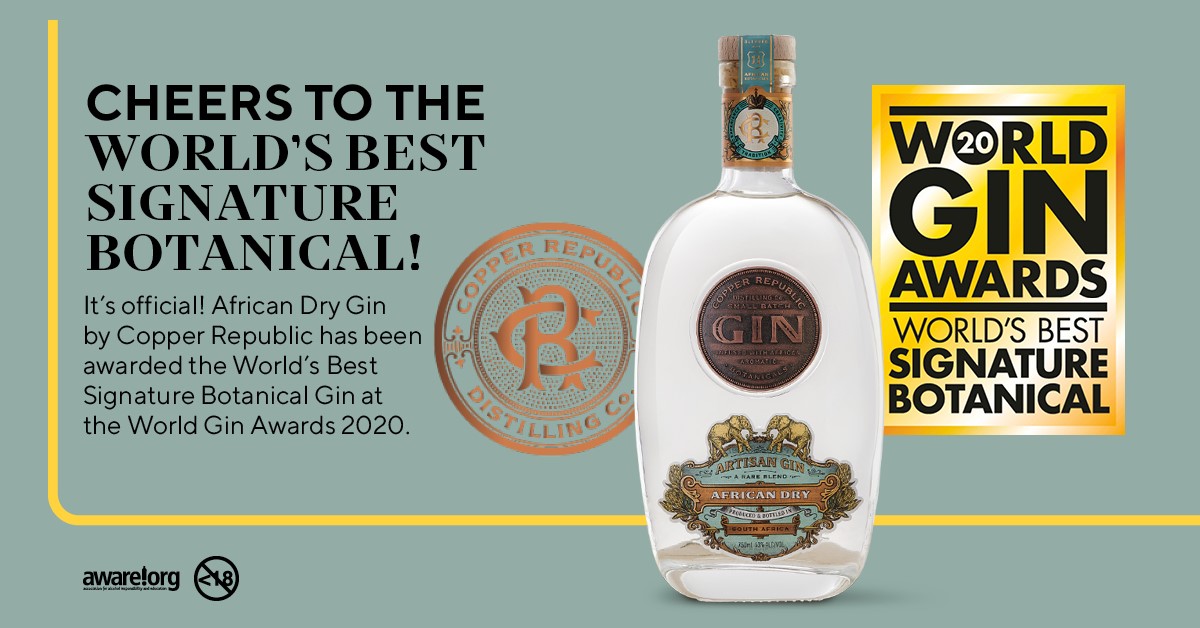 There’s no need to scour the world for the best signature botanical gin… we have it right here in South Africa! We’re proud to be a stockist of the award-winning African Dry Gin by Copper Republic – The World’s Best Signature Botanical Gin. #best  @copperrepublicdistilling