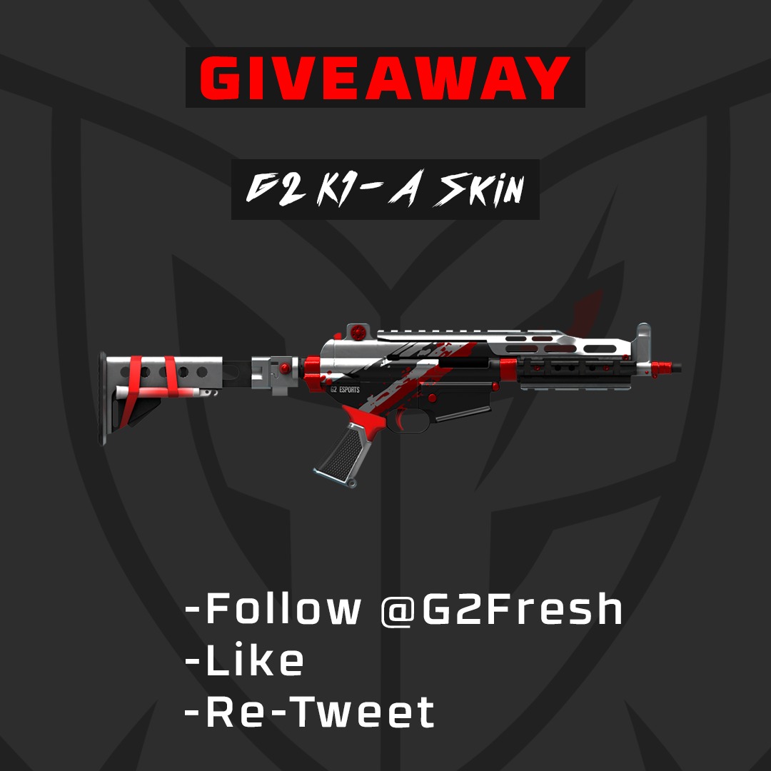 To celebrate my birthday and becoming a massive boomer. I'm giving away 1 x <a href="/G2esports/">G2 Esports</a> K1-A Skin for Vigil. 

All you have to do is:

- Follow @G2Fresh 
- Like 
- Retweet

Winner will be picked at midnight tonight (GMT)