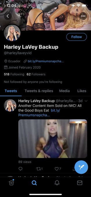 This is NOT me. This is NOT my backup account. Please report @harleyllaveyvid and DO NOT click on the