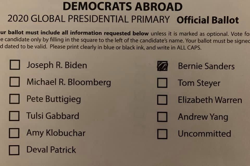 standrews4bern's tweet photo. Voting is underway in St Andrews for the Global Presidential Primary! #BernieAbroad #ScotlandforBernie #Bernie2020 https://t.co/IqWOYiPkAb