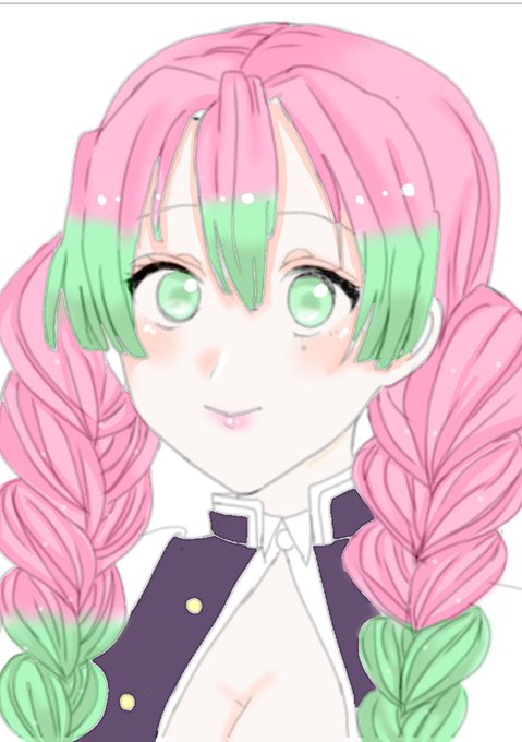 もう使わないさんがTwitterに投稿した甘露寺蜜璃(鬼滅の刃)のイラスト。