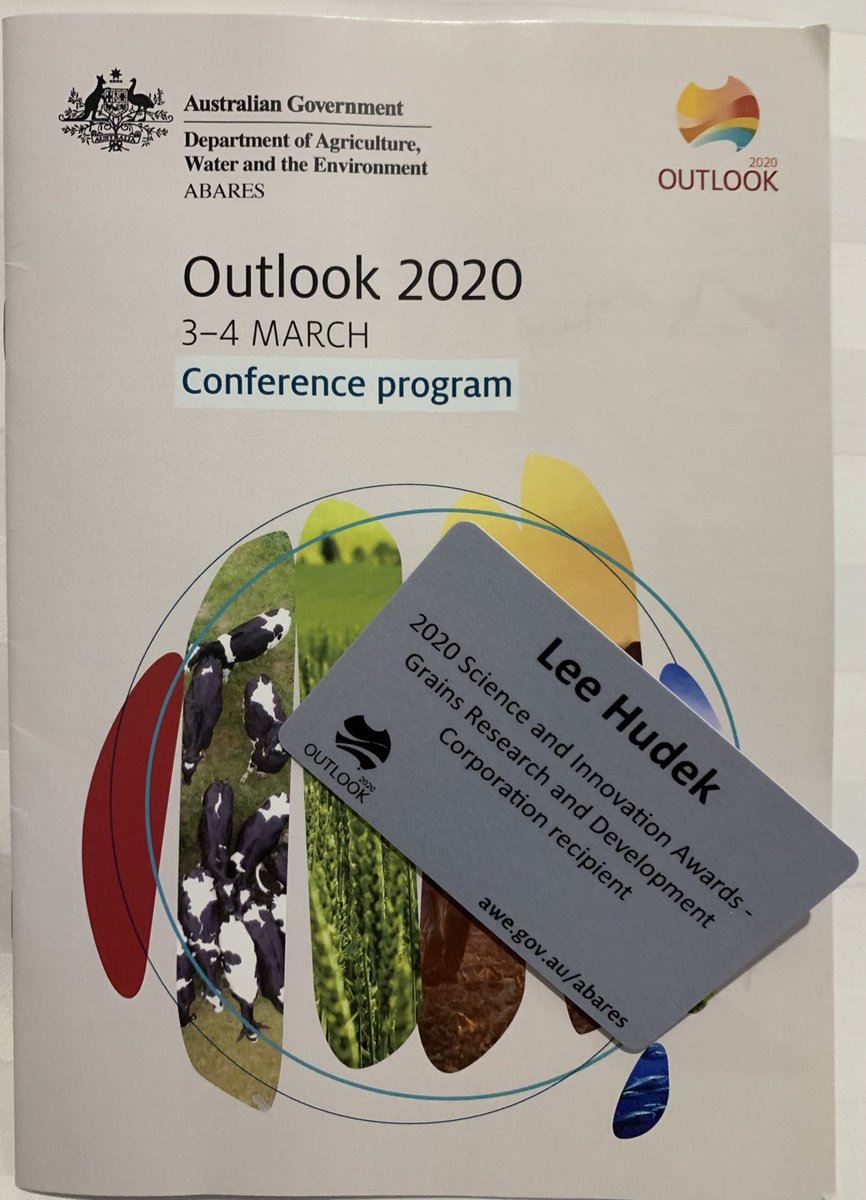 LeeHudek's tweet photo. @CerrfD we’re #exploring #innovative ways to secure future #agriculture production. We’re in #Canberra at the @ABARES outlook conference discussing #SustainableAgriculture solutions to achieve $100billion in farm outputs by 2030 @deakinresearch https://t.co/Jospy4LTci