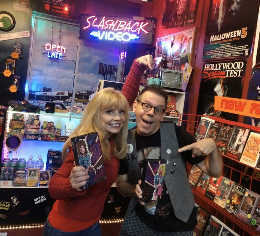 Kellimaroney's tweet image. @SlashbackVideo this evening. Art by @HagCult 🖤