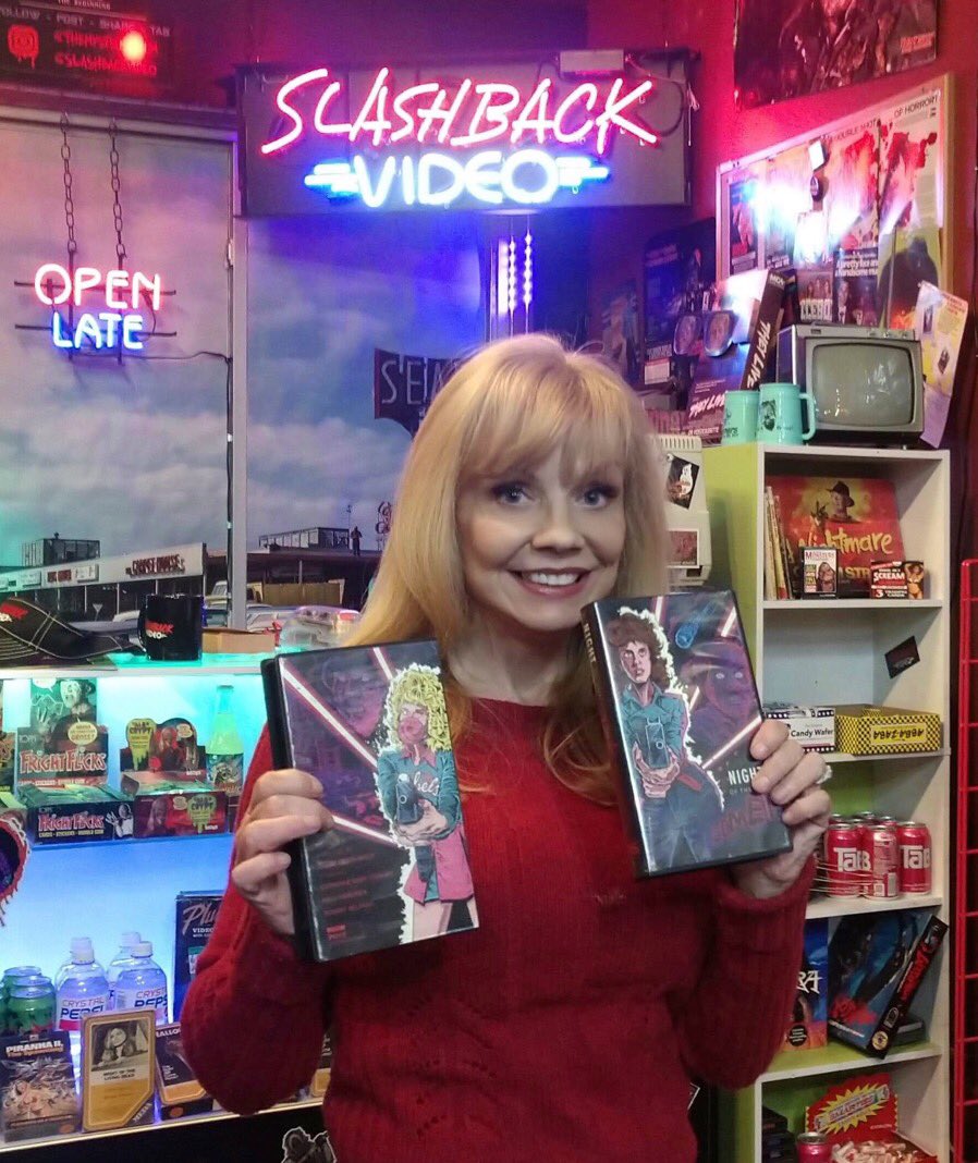 Kellimaroney's tweet image. @SlashbackVideo this evening. Art by @HagCult 🖤