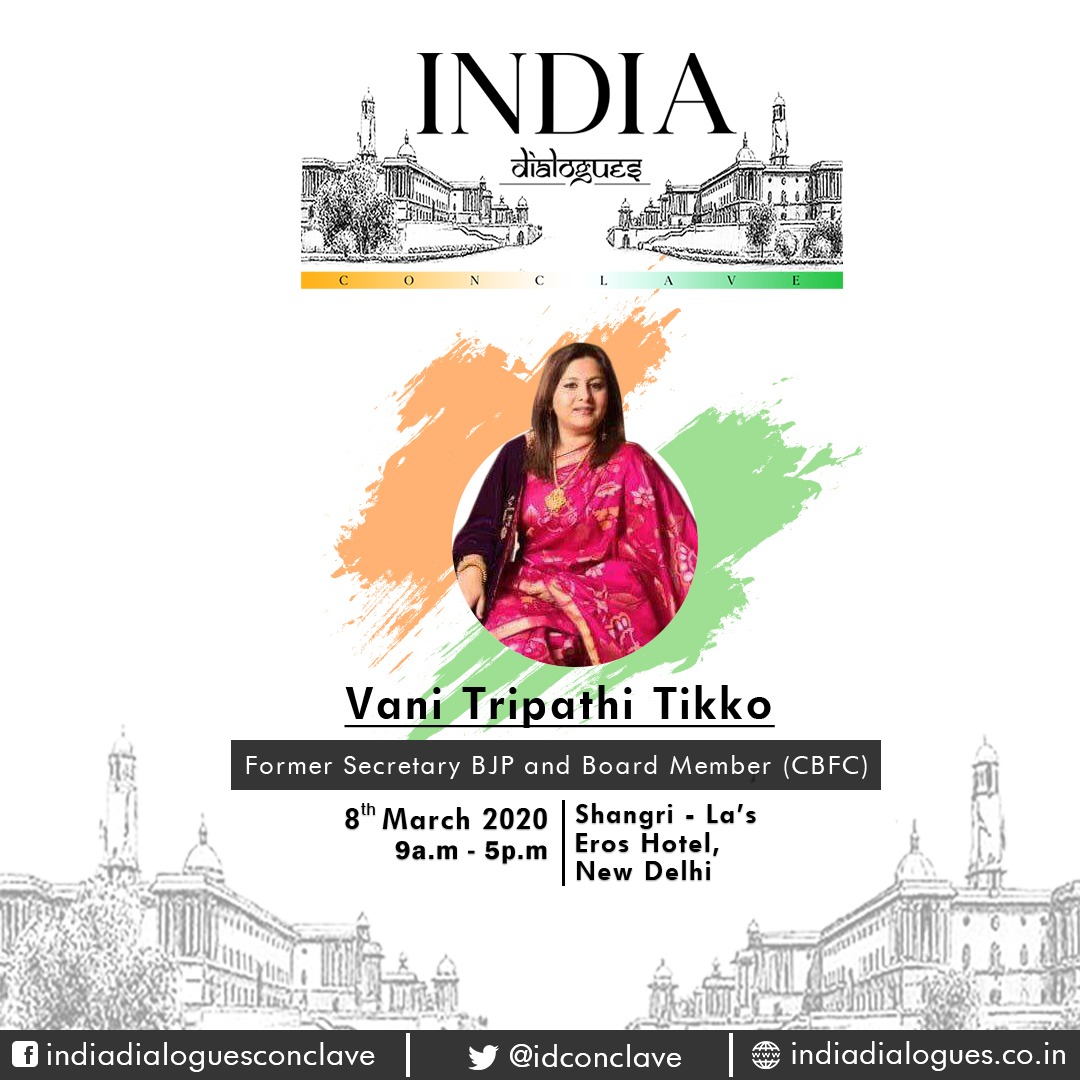 idconclave's tweet photo. Our next speaker at #IndiaDialoguesConclave is @vanityparty. Join us on 8th March in Shangri-La Hotel, Delhi from 9a.m onwards.

Entry is free and open for all. 
Register today at https://t.co/OtRV09HD79 https://t.co/ID9JS3BJI8