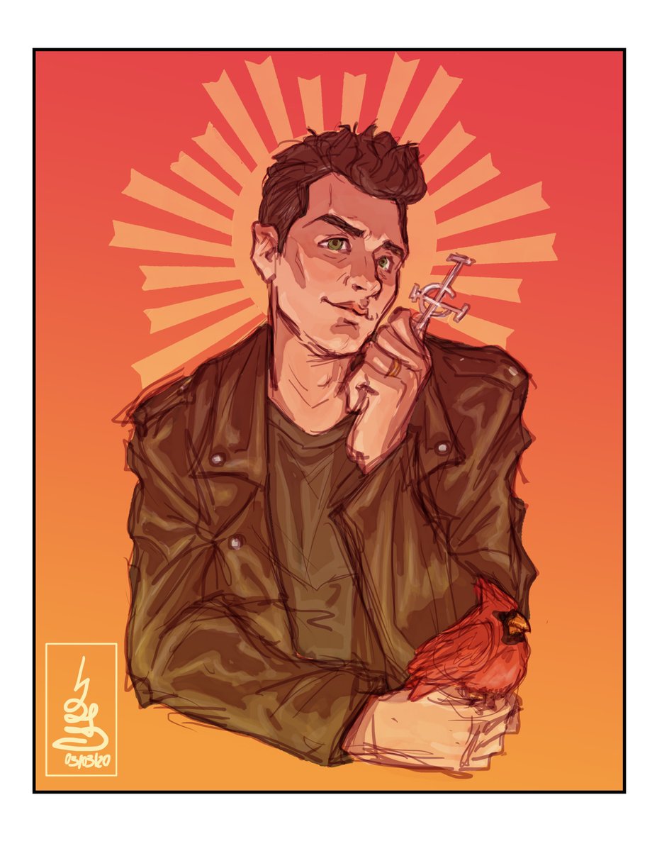 art_sld's tweet photo. Hello my dears! 'u' Happy Birthday dear Tobias Forge! Hope you like it! #tobiasforge #birthday #thebandghost #ghostbc #fanart #redcardinal #grucifix https://t.co/S6gOc9z1xm