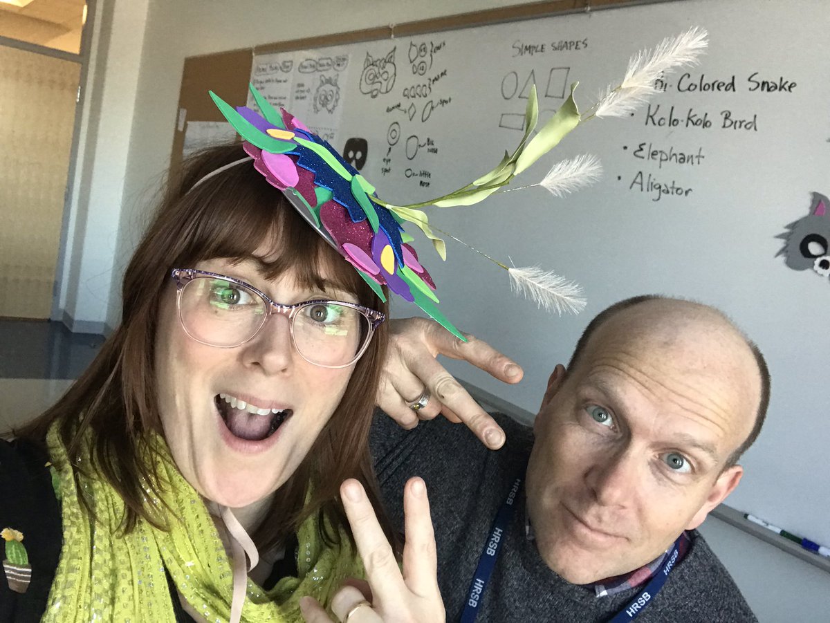 ArenAmorris's tweet photo. Working with an amazing team this week @DartmouthSouth to produce 1-week mini-musical with Gr 4-5s. Shout out to Jon Church (FAS) for his awesomeness at facilitating 75+ animals masks &amp; floral/ fauna fascinators. 💕 #artistscollaborating #weareallartists @HRCEFineArts @HRCE_NS https://t.co/T0jHRF7izj