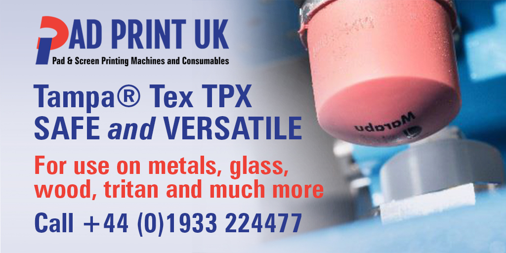 padprintUK's tweet photo. Ink of the Month for March: Tampa® Tex TPX is a real all-rounder; the first choice pad printing ink for a large number of substrates, sensitive applications &amp; garment labels. Certified to STANDARD 100 by OEKO-TEX®, and available now at Pad Print UK 01933 224477 #padprintingink https://t.co/QwDfGpGWgJ