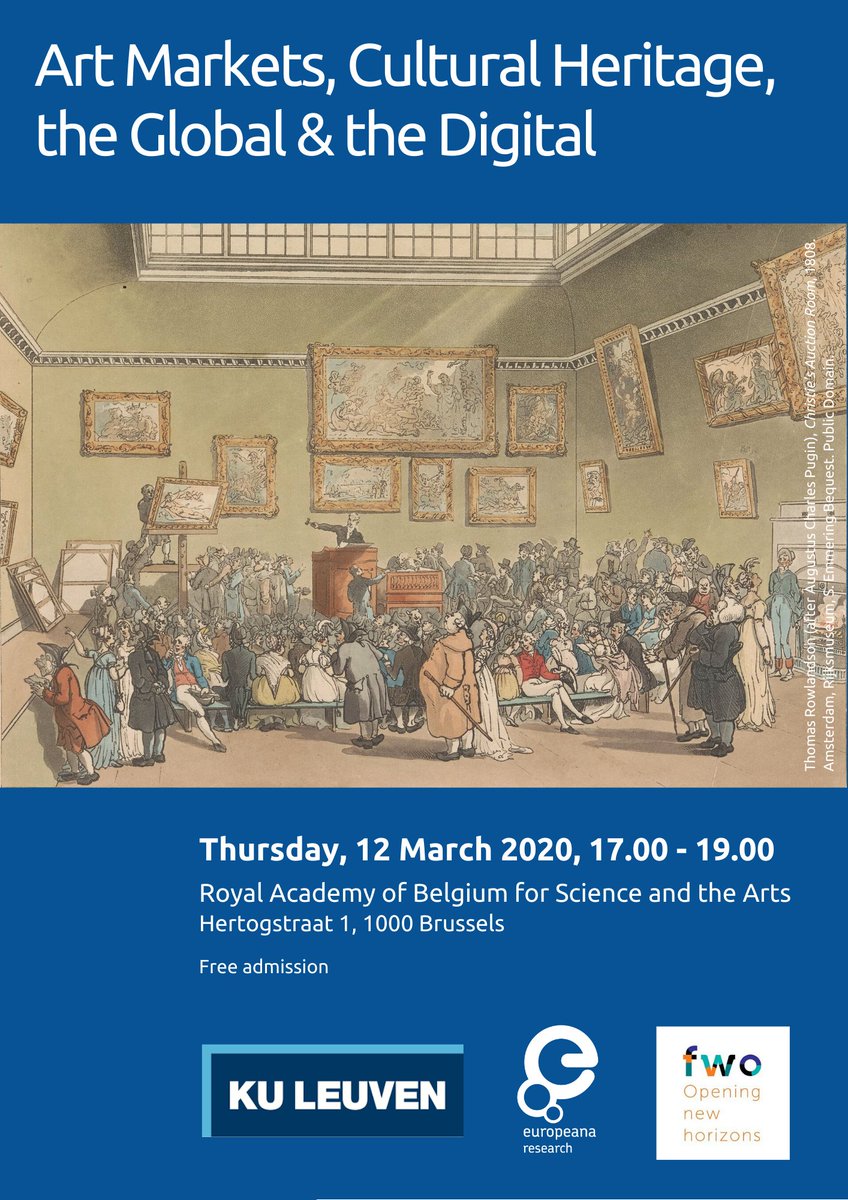 EurResearch's tweet image. If you're based in #Belgium, join us on 12 March for the first event supported by our Research Grants Programme!  
We'll talk about #digitalcollections and #LinkedOpenData, scholarly insights and new narratives. Common thread:  #ArtMarkets and the circulation of art.