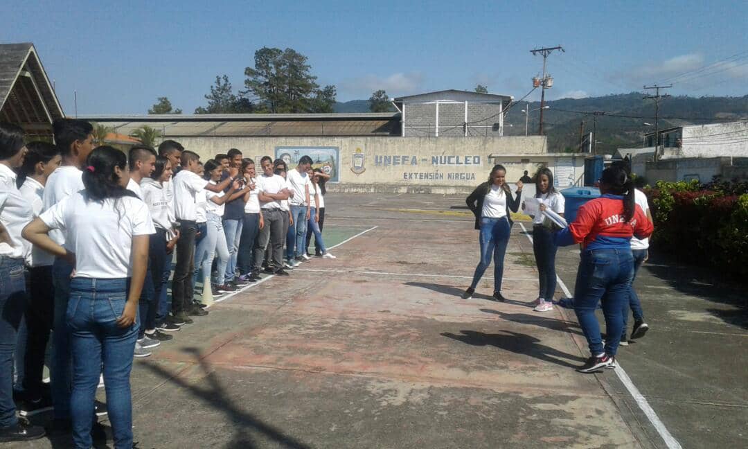 UNEFAextension1's tweet photo. @UNEFA_VASyPC desde la coordinacion de deportes realiza Actividades deportivas para recibir al CINU... @Unefa_Yaracuy @unefa_ve @VDIUNEFA1 @SalaUnefa https://t.co/Z4lTOiqLq7