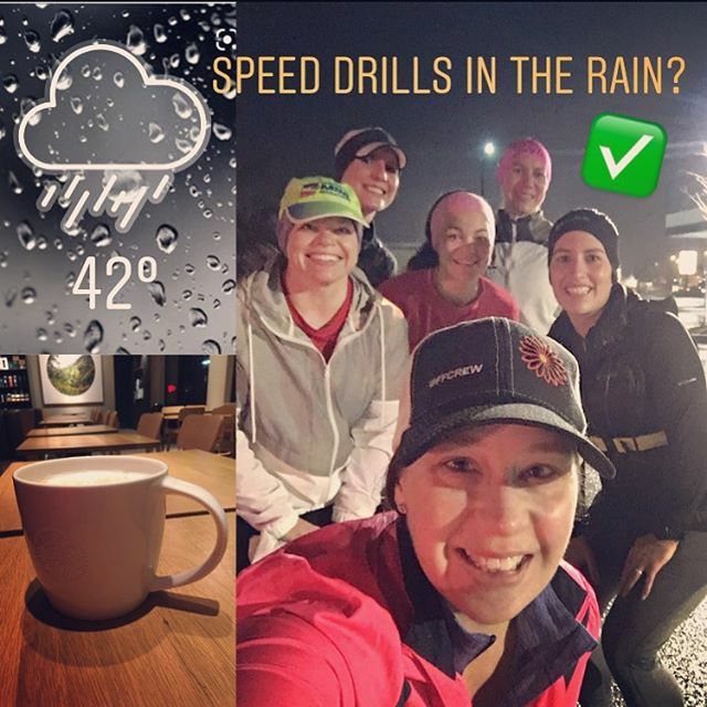 javaandsole's tweet image. I love speed drills ❤️ I love running in a {warm} rain❤️ but I can’t say I’ve ever run speed drills in the rain!! Thanks for that girls 🙌🏼 Super Kudos to everyone running in the rain this morning! #speeddrills #rainyday #cmonspring #caramelcloudmacchiato… ift.tt/2wlyLdh