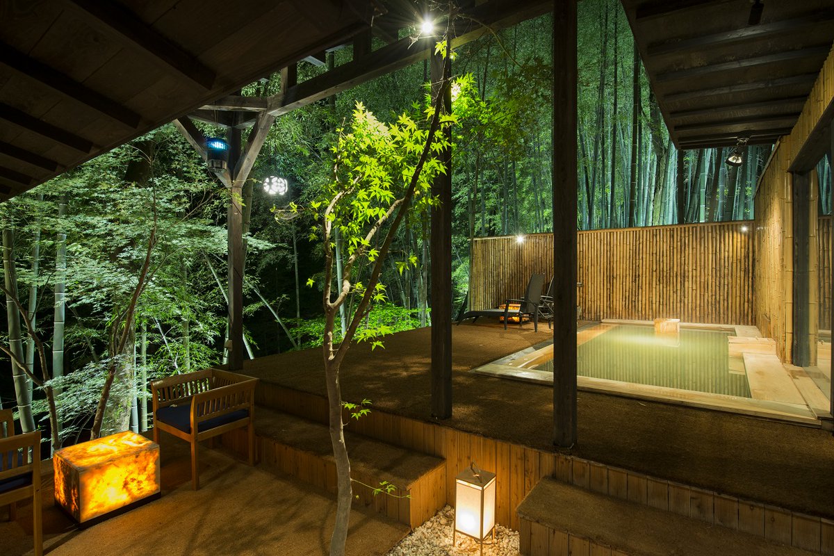 InsideJapan's tweet photo. Takefue Ryokan: where can you forest bathe and hot spring bathe simultaneously 🙌

#hotspringbaths #japanguide #ryokan https://t.co/JUpMGAEYaQ