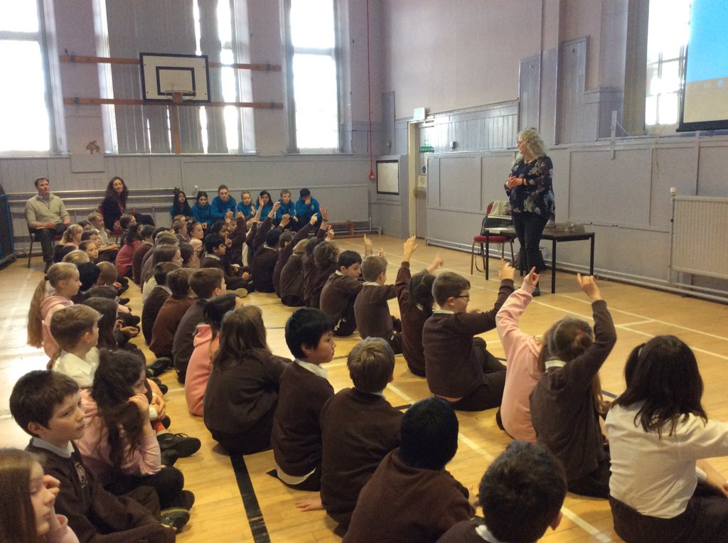 RoseburnPS's tweet photo. Building ideas for adventure stories with Lari Don. https://t.co/RI8hdqrqED