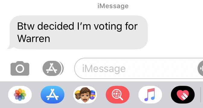 ELNalways's tweet photo. Best text ever. @ewarren #VoteWarren https://t.co/NoweU9fqxz