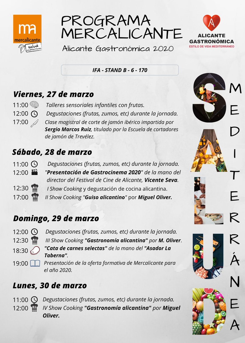 Mercalicante, S.A. (@mercalicantesa) on Twitter photo 🔶 ¡Tomad nota! A finales de marzo estaremos en <a href="/AlicanteGastro1/">Alicante Gastronómica</a> , donde expondremos la amplia variedad de productos y servicios que ofrecemos en <a href="/Mercalicante/">Mercadona De Alicante</a>. ¡También contaremos con talleres, degustaciones, showcookings y actividades 🔶 ¡Tomad nota! A finales de marzo estaremos en <a href="/AlicanteGastro1/">Alicante Gastronómica</a> , donde expondremos la amplia variedad de productos y servicios que ofrecemos en <a href="/Mercalicante/">Mercadona De Alicante</a>. ¡También contaremos con talleres, degustaciones, showcookings y actividades