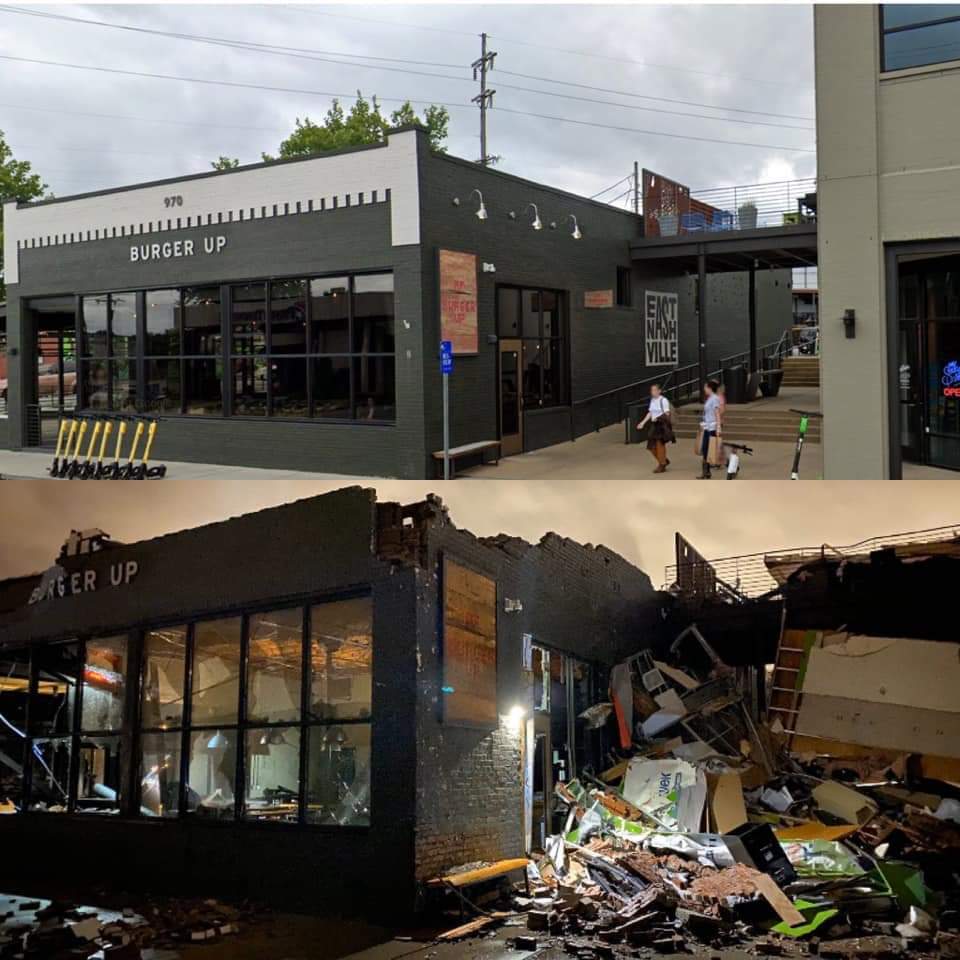 ButchersPH's tweet photo. Tornado came through nashville early this morning. Alot of damage but good news my family and I are ok but it was scary for while...
#Tornado #nashvilleweather #Nashville https://t.co/qFZZPexle0